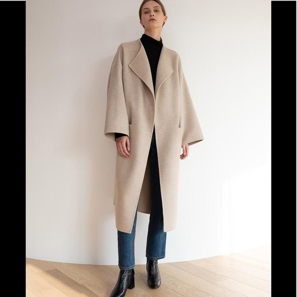 Kindersalmon light cream oversized coat - Picture 2 of 8